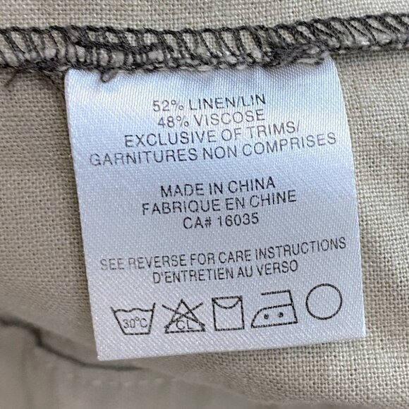 Effeti Moda Brown Tan Ombre Pleated Linen Skirt 4 - Picture 4 of 16